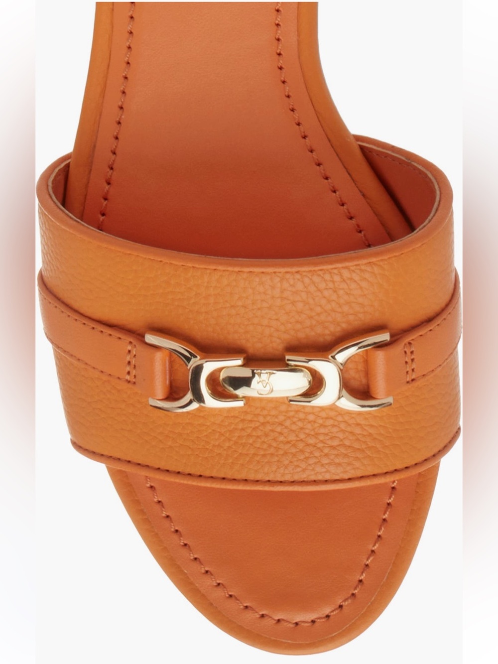 Vince Camuto Orange Leather Maxine Slide Sandal NWT - Picture 6 of 6